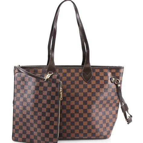 louis vuitton brown leather bag|louis vuitton brown checkered bag.